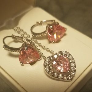 Earrings and a necklace